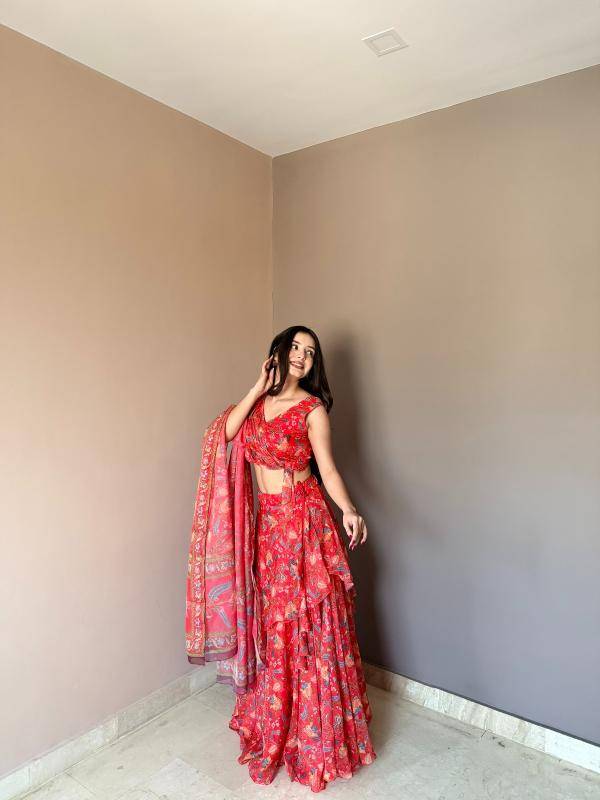 Valentine Special Collection KR 112 floral Designer lehenga choli wholesalers in Karnataka